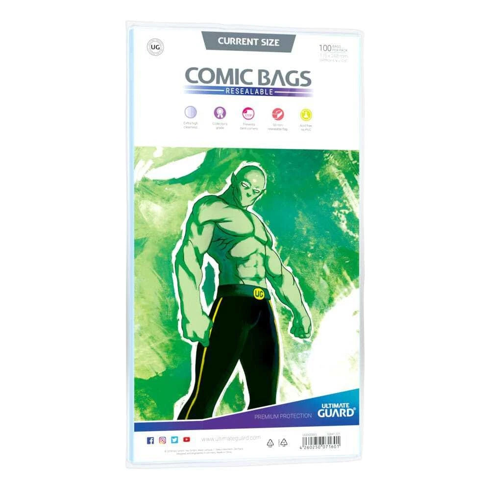 Ultimate Guard resealable comic bags current size