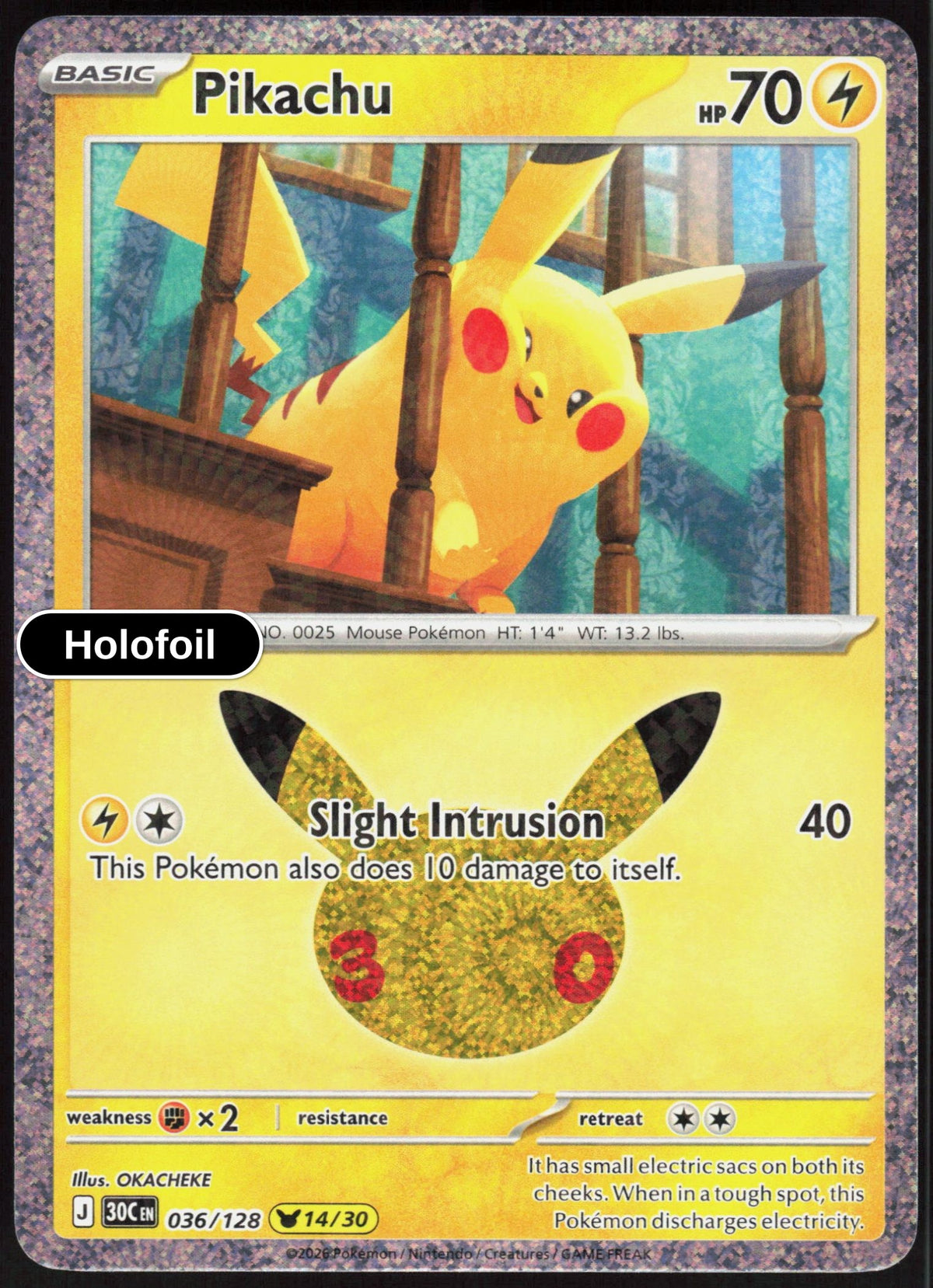 Pikachu - 036/128