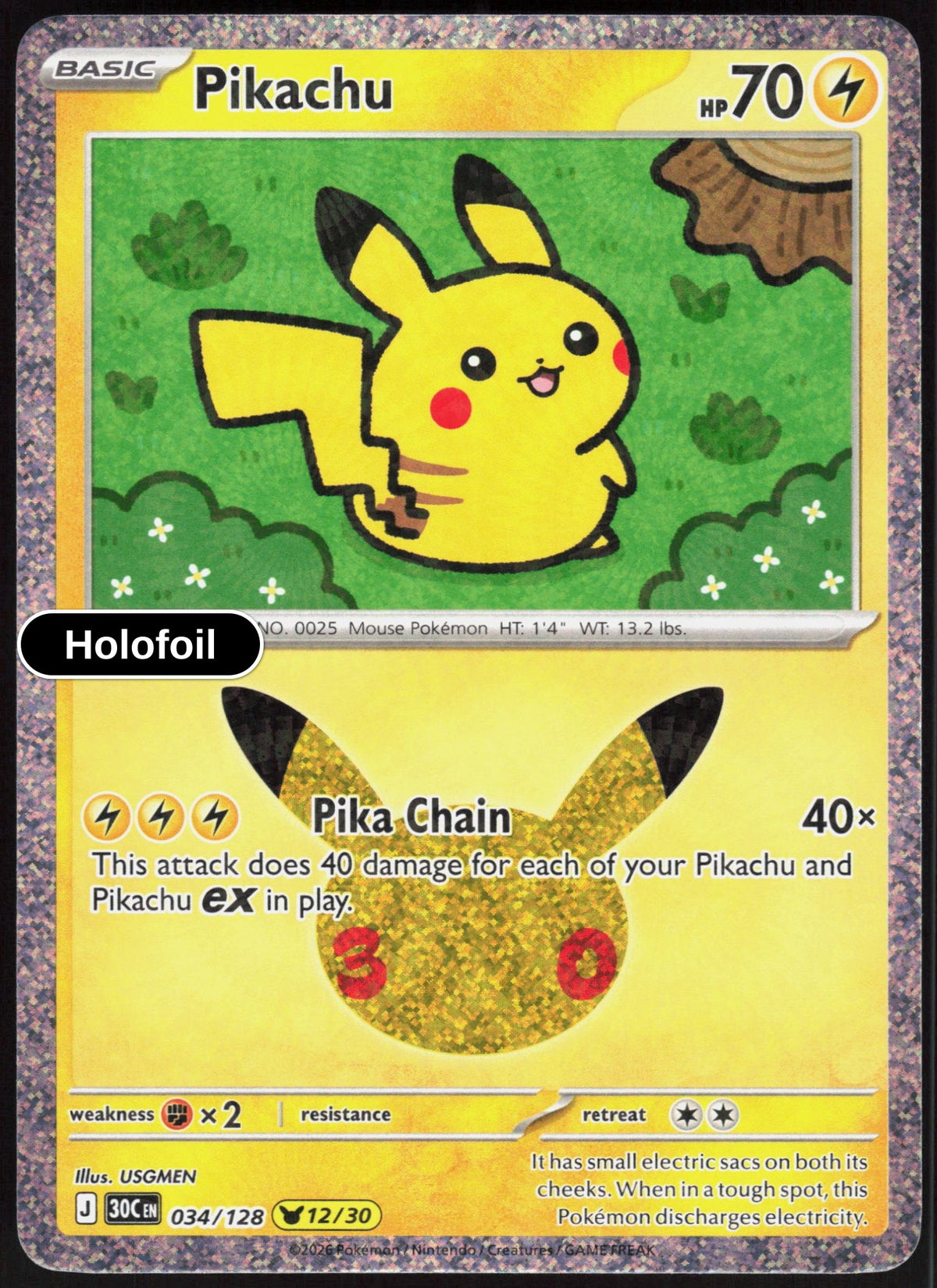 Pikachu - 034/128