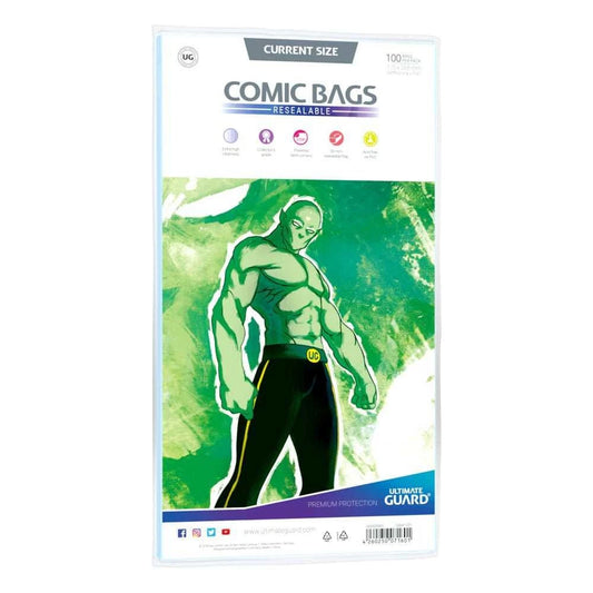 Ultimate Guard resealable comic bags current size