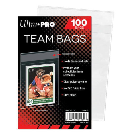 Ultra Pro resealable team bags 100 pack